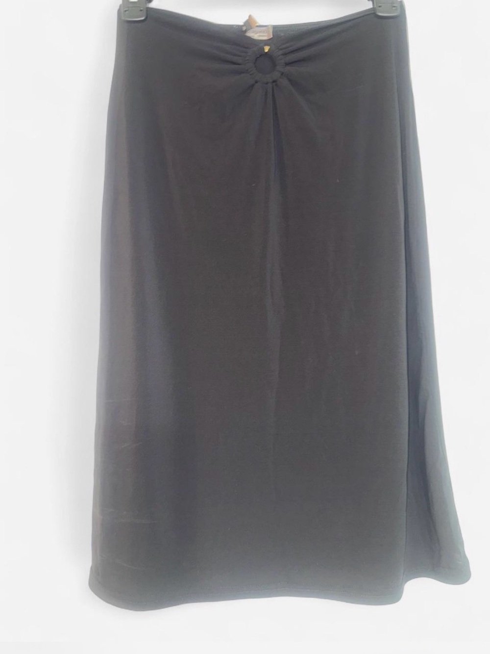 Sharagano Black Skirt with Center Ring Detail
